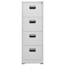 vidaXL Aktenschrank Hellgrau 46x62x133 cm Stahl