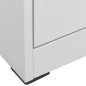 vidaXL Aktenschrank Hellgrau 46x62x133 cm Stahl vidaXL Aktenschrank Hellgrau 46x62x133 cm Stahl