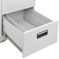 vidaXL Aktenschrank Hellgrau 46x62x133 cm Stahl vidaXL Aktenschrank Hellgrau 46x62x133 cm Stahl