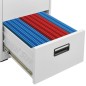 vidaXL Aktenschrank Hellgrau 46x62x133 cm Stahl vidaXL Aktenschrank Hellgrau 46x62x133 cm Stahl