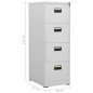 vidaXL Aktenschrank Hellgrau 46x62x133 cm Stahl vidaXL Aktenschrank Hellgrau 46x62x133 cm Stahl