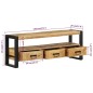 vidaXL TV-Schrank 120x30x45 cm Massivholz Mango vidaXL TV-Schrank 120x30x45 cm Massivholz Mango