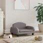 Hundebett Grau 50x40x30 cm Kunstleder Hundebett Grau 50x40x30 cm Kunstleder
