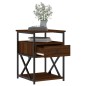 vidaXL Nachttisch Braun Eichen-Optik 40x42x55 cm Holzwerkstoff vidaXL Nachttisch Braun Eichen-Optik 40x42x55 cm Holzwerkstoff