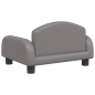 Hundebett Grau 50x40x30 cm Kunstleder Hundebett Grau 50x40x30 cm Kunstleder