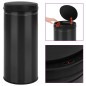 vidaXL Automatischer Sensor-Mülleimer 80 L Kohlenstoffstahl Schwarz vidaXL Automatischer Sensor-Mülleimer 80 L Kohlenstoffstahl Schwarz