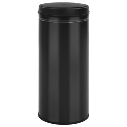 vidaXL Automatischer Sensor-Mülleimer 80 L Kohlenstoffstahl Schwarz