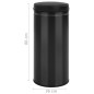 vidaXL Automatischer Sensor-Mülleimer 80 L Kohlenstoffstahl Schwarz vidaXL Automatischer Sensor-Mülleimer 80 L Kohlenstoffstahl Schwarz