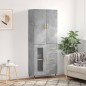 Highboard Betongrau 69,5x34x180 cm Holzwerkstoff Highboard Betongrau 69,5x34x180 cm Holzwerkstoff