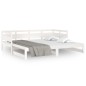 vidaXL Tagesbett Ausziehbar Weiß Massivholz Kiefer 2x(80x200) cm