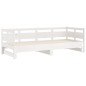 vidaXL Tagesbett Ausziehbar Weiß Massivholz Kiefer 2x(80x200) cm