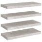 vidaXL Schwebende Wandregale 4 Stk. Betongrau 60x23,5x3,8cm MDF vidaXL Schwebende Wandregale 4 Stk. Betongrau 60x23,5x3,8cm MDF