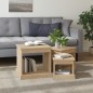 vidaXL Satztische 3 Stk. Sonoma-Eiche Holzwerkstoff vidaXL Satztische 3 Stk. Sonoma-Eiche Holzwerkstoff