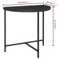 vidaXL Gartentisch Schwarz 80x50x75 cm Poly Rattan vidaXL Gartentisch Schwarz 80x50x75 cm Poly Rattan