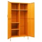 vidaXL Kleiderschrank Senfgelb 90x50x180 cm Stahl vidaXL Kleiderschrank Senfgelb 90x50x180 cm Stahl