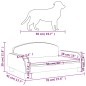 Hundebett Hellgrau 70x45x30 cm Stoff Hundebett Hellgrau 70x45x30 cm Stoff