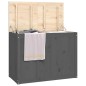 vidaXL Wäschetruhe Grau 88,5x44x66 cm Massivholz Kiefer vidaXL Wäschetruhe Grau 88,5x44x66 cm Massivholz Kiefer