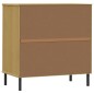 vidaXL Sideboard OSLO mit 3 Schubladen Braun 77x40x79,5 cm Massivholz vidaXL Sideboard OSLO mit 3 Schubladen Braun 77x40x79,5 cm Massivholz