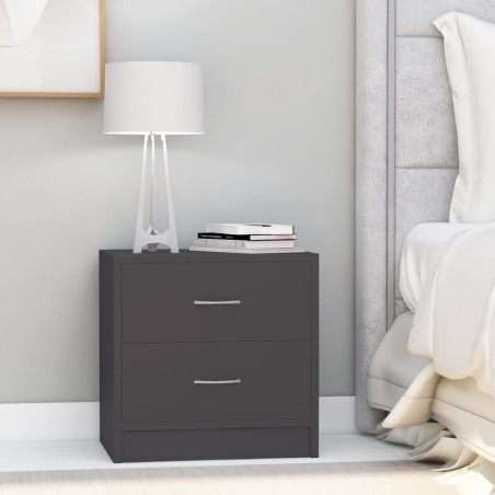 vidaXL Nachttische 2 Stk. Grau 40x30x40 cm Holzwerkstoff