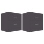 vidaXL Nachttische 2 Stk. Grau 40x30x40 cm Holzwerkstoff vidaXL Nachttische 2 Stk. Grau 40x30x40 cm Holzwerkstoff