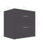 vidaXL Nachttische 2 Stk. Grau 40x30x40 cm Holzwerkstoff vidaXL Nachttische 2 Stk. Grau 40x30x40 cm Holzwerkstoff