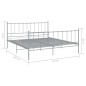 vidaXL Bett Grau Metall 140x200 cm vidaXL Bett Grau Metall 140x200 cm