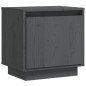 vidaXL Nachttisch Grau 40x30x40 cm Massivholz Kiefer vidaXL Nachttisch Grau 40x30x40 cm Massivholz Kiefer