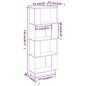 vidaXL Bücherregal/Raumteiler Grau 51x25x132 cm Massivholz Kiefer vidaXL Bücherregal/Raumteiler Grau 51x25x132 cm Massivholz Kiefer