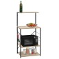 vidaXL Mikrowellenregal Schwarz Eiche 60x39,6x123 cm Holzwerkstoff vidaXL Mikrowellenregal Schwarz Eiche 60x39,6x123 cm Holzwerkstoff