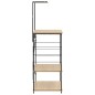 vidaXL Mikrowellenregal Schwarz Eiche 60x39,6x123 cm Holzwerkstoff vidaXL Mikrowellenregal Schwarz Eiche 60x39,6x123 cm Holzwerkstoff