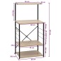 vidaXL Mikrowellenregal Schwarz Eiche 60x39,6x123 cm Holzwerkstoff vidaXL Mikrowellenregal Schwarz Eiche 60x39,6x123 cm Holzwerkstoff