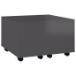 vidaXL Couchtisch Hochglanz-Grau 60x60x38 cm Holzwerkstoff