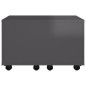 vidaXL Couchtisch Hochglanz-Grau 60x60x38 cm Holzwerkstoff
