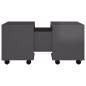 vidaXL Couchtisch Hochglanz-Grau 60x60x38 cm Holzwerkstoff