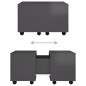 vidaXL Couchtisch Hochglanz-Grau 60x60x38 cm Holzwerkstoff