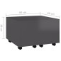 vidaXL Couchtisch Hochglanz-Grau 60x60x38 cm Holzwerkstoff