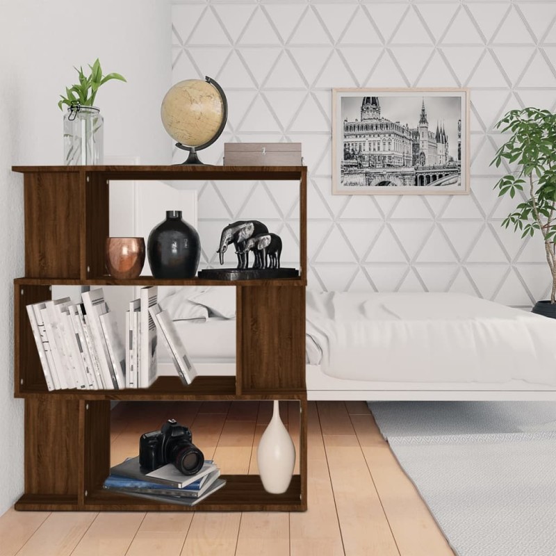vidaXL Bücherregal/Raumteiler Braun Eiche 80x24x96 cm Holzwerkstoff vidaXL Bücherregal/Raumteiler Braun Eiche 80x24x96 cm Holzwerkstoff