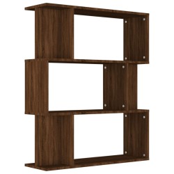 vidaXL Bücherregal/Raumteiler Braun Eiche 80x24x96 cm Holzwerkstoff