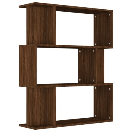 vidaXL Bücherregal/Raumteiler Braun Eiche 80x24x96 cm Holzwerkstoff