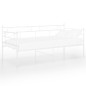 vidaXL Schlafsofa Bettgestell Weiß Metall 90x200 cm vidaXL Schlafsofa Bettgestell Weiß Metall 90x200 cm