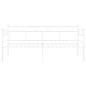 vidaXL Schlafsofa Bettgestell Weiß Metall 90x200 cm vidaXL Schlafsofa Bettgestell Weiß Metall 90x200 cm