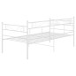vidaXL Schlafsofa Bettgestell Weiß Metall 90x200 cm vidaXL Schlafsofa Bettgestell Weiß Metall 90x200 cm