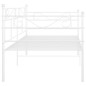 vidaXL Schlafsofa Bettgestell Weiß Metall 90x200 cm vidaXL Schlafsofa Bettgestell Weiß Metall 90x200 cm