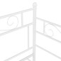 vidaXL Schlafsofa Bettgestell Weiß Metall 90x200 cm vidaXL Schlafsofa Bettgestell Weiß Metall 90x200 cm