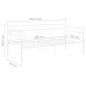 vidaXL Schlafsofa Bettgestell Weiß Metall 90x200 cm vidaXL Schlafsofa Bettgestell Weiß Metall 90x200 cm