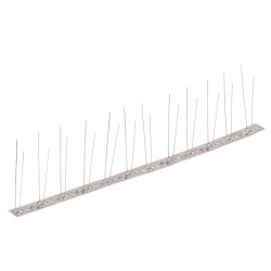 vidaXL 20-tlg. Taubenabwehr Spikes-Set Edelstahl 10 m 2-reihig
