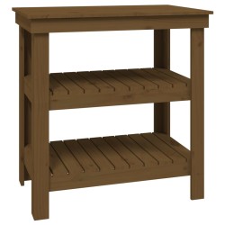 vidaXL Werkbank Honigbraun 78,5x50x80 cm Massivholz Kiefer
