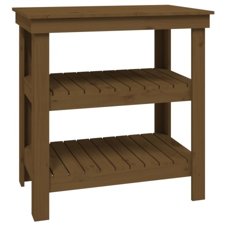 vidaXL Werkbank Honigbraun 78,5x50x80 cm Massivholz Kiefer