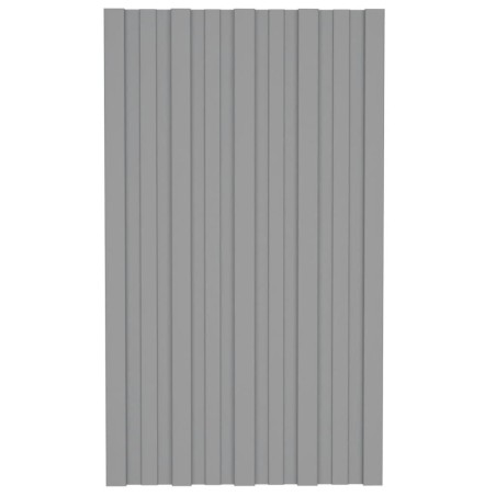 vidaXL Dachpaneele 12 Stk. Verzinkter Stahl Grau 80x45 cm