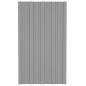 vidaXL Dachpaneele 12 Stk. Verzinkter Stahl Grau 80x45 cm